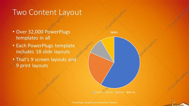Two Content presentation slide layout