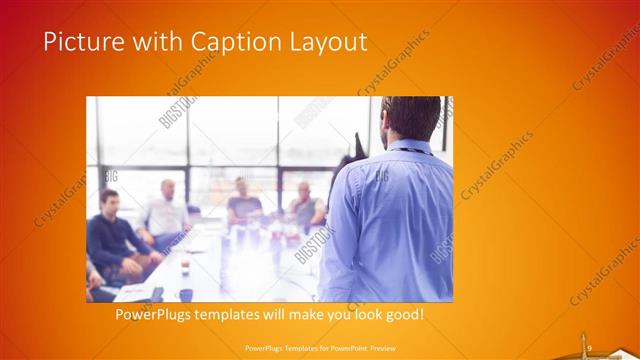 Picture with Caption presentation slide layout