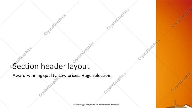 Section Header presentation slide layout