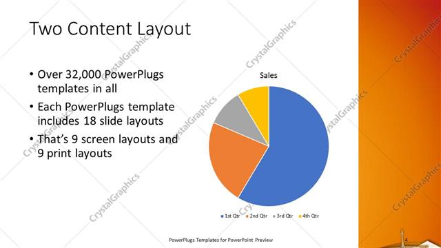 Two Content presentation slide layout