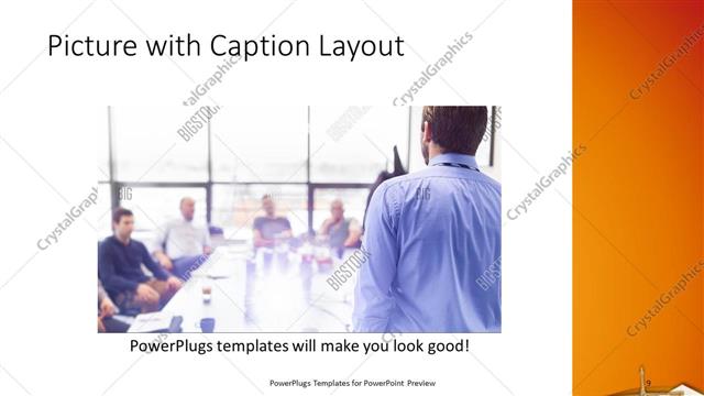 Picture with Caption presentation slide layout