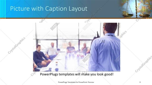 Picture with Caption presentation slide layout