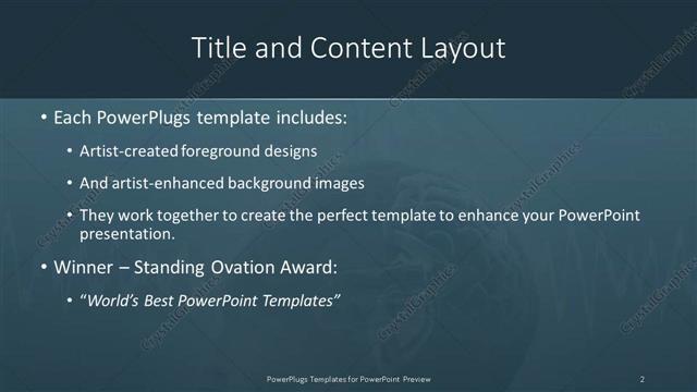 Title and Content presentation slide layout