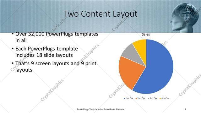 Two Content presentation slide layout
