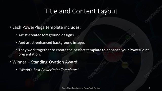Title and Content presentation slide layout