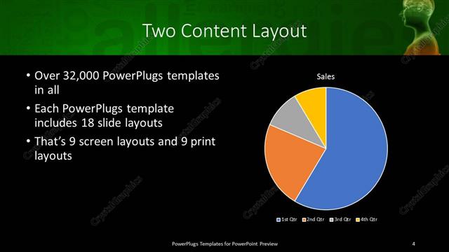 Two Content presentation slide layout