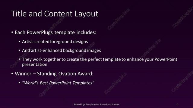 Title and Content presentation slide layout