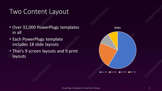 Two Content presentation slide layout