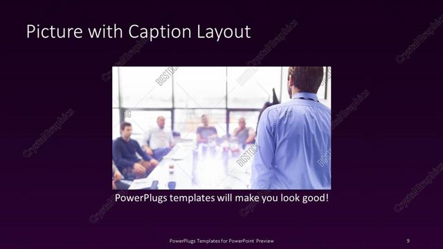 Picture with Caption presentation slide layout