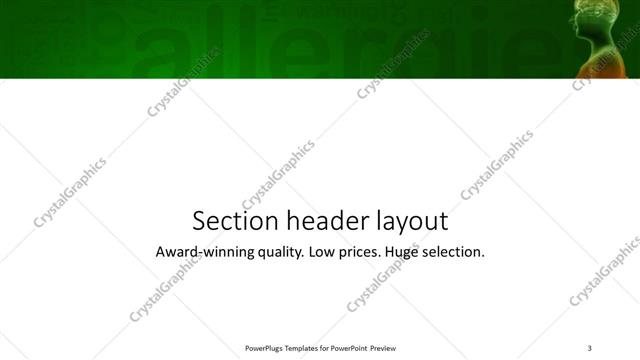 Section Header presentation slide layout