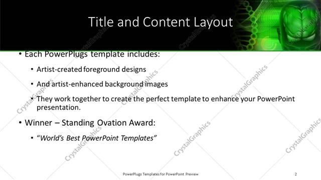 Title and Content presentation slide layout