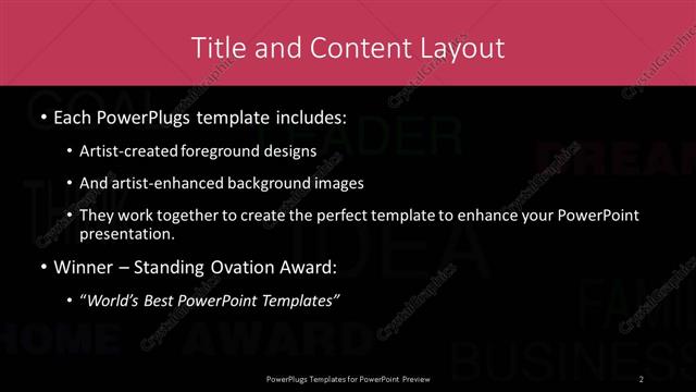 Title and Content presentation slide layout