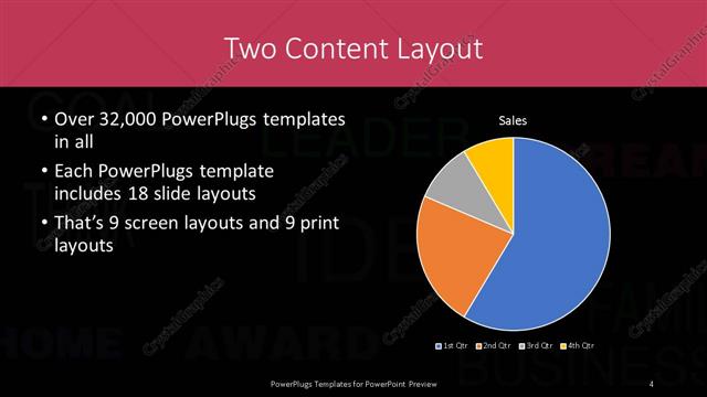 Two Content presentation slide layout