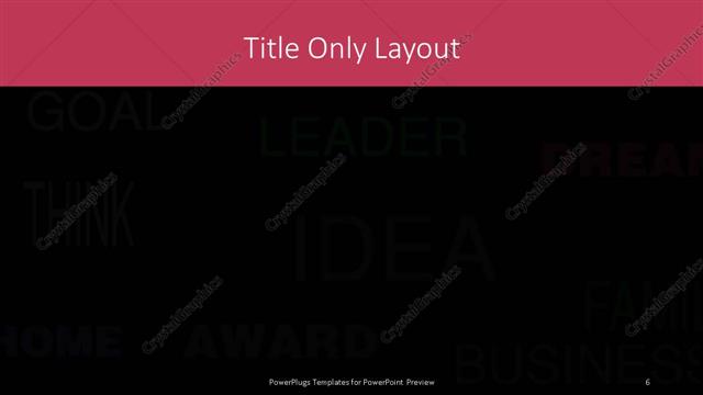 Title Only presentation slide layout