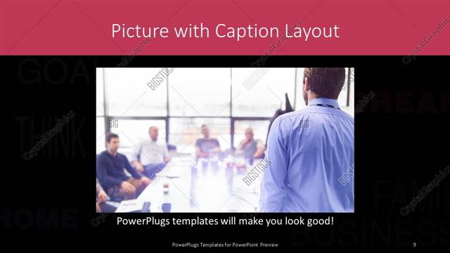 Picture with Caption presentation slide layout
