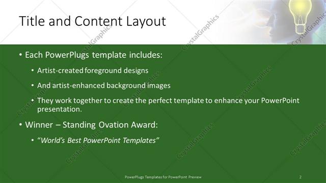 Title and Content presentation slide layout