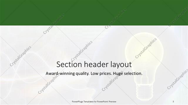 Section Header presentation slide layout