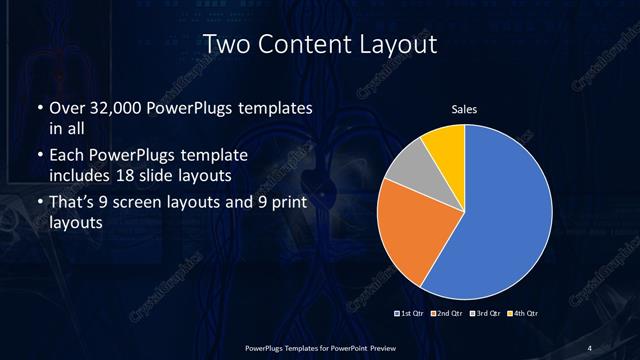 Two Content presentation slide layout
