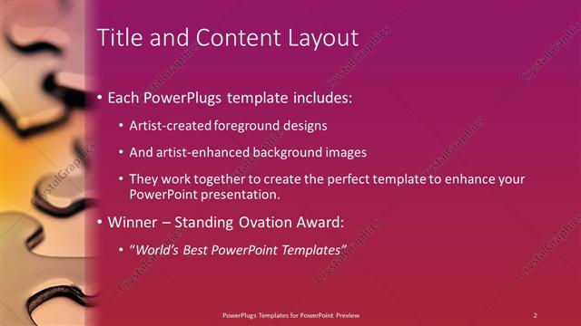 Title and Content presentation slide layout