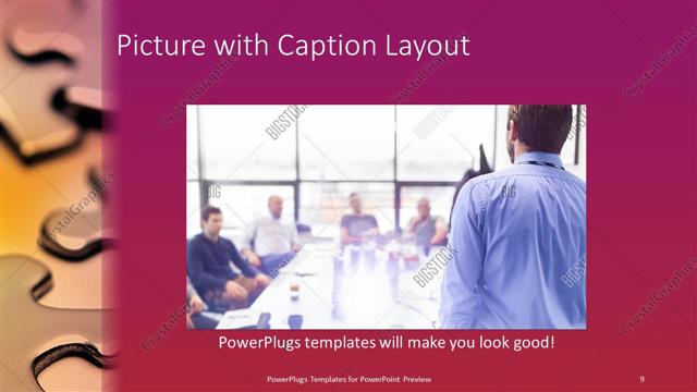 Picture with Caption presentation slide layout