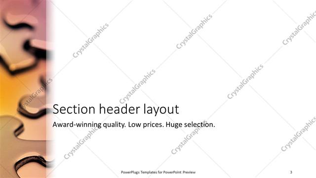 Section Header presentation slide layout