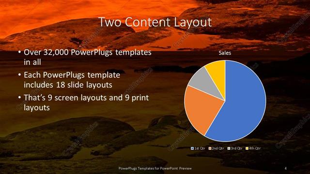Two Content presentation slide layout