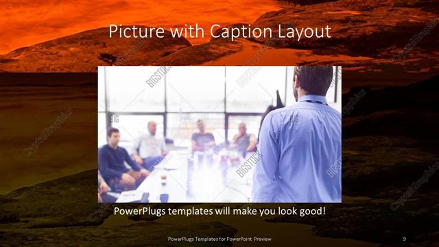 Picture with Caption presentation slide layout