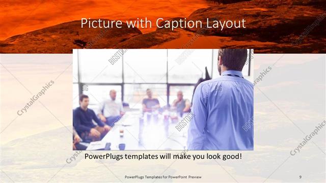 Picture with Caption presentation slide layout