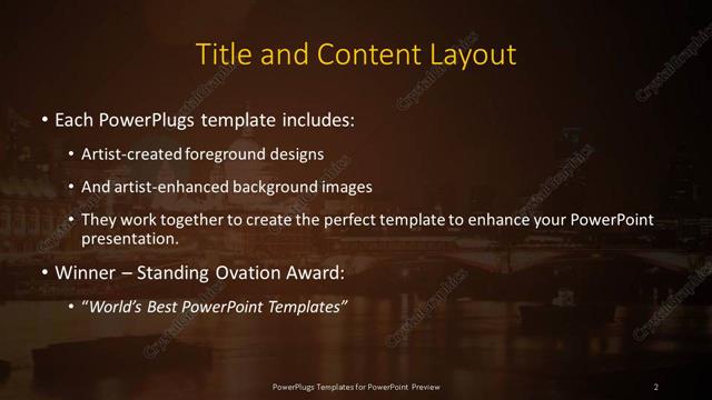 Title and Content presentation slide layout