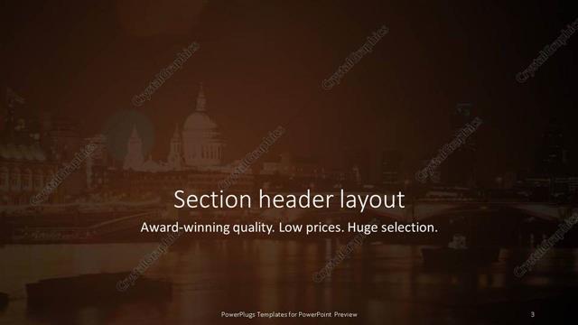 Section Header presentation slide layout