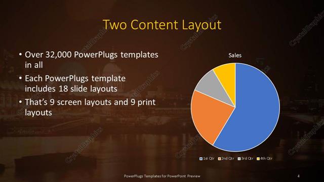 Two Content presentation slide layout