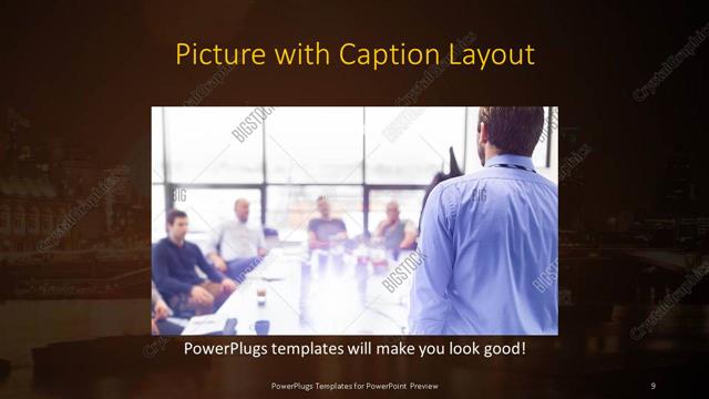 Picture with Caption presentation slide layout