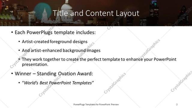 Title and Content presentation slide layout