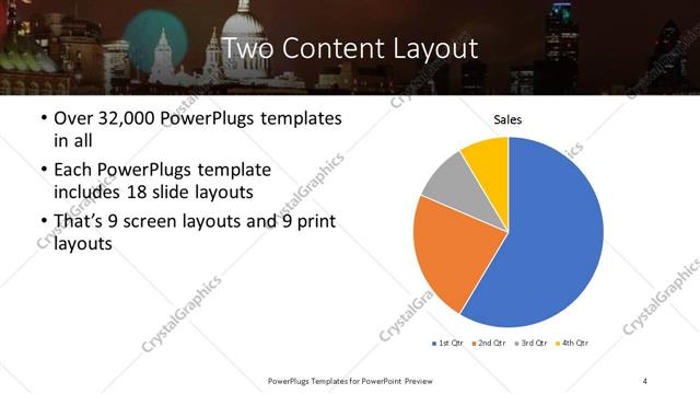Two Content presentation slide layout