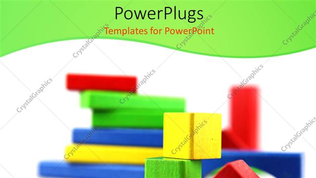  Presentation with build - Scenery of 3D geometric shapes arranged on white background