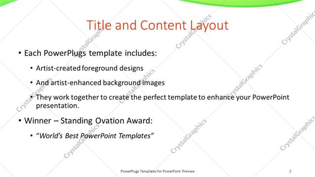 Title and Content presentation slide layout