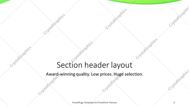 Section Header presentation slide layout