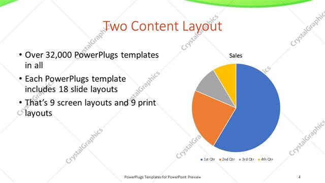 Two Content presentation slide layout