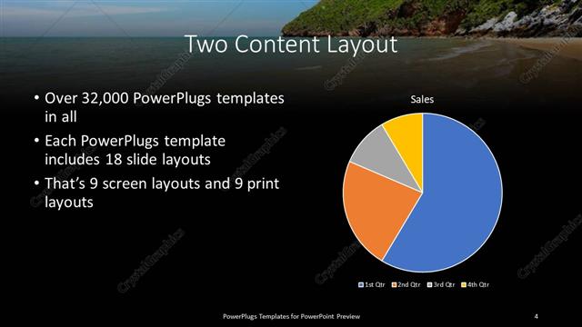Two Content presentation slide layout