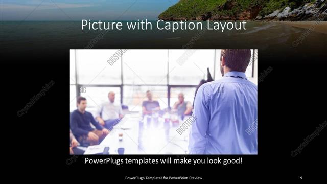 Picture with Caption presentation slide layout