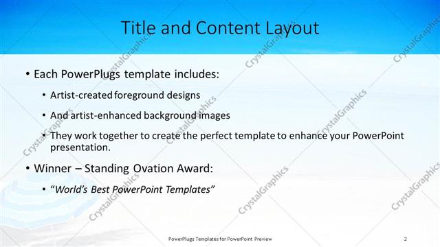 Title and Content presentation slide layout