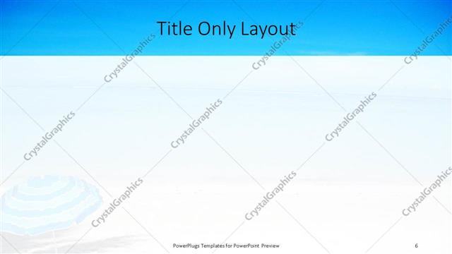 Title Only presentation slide layout