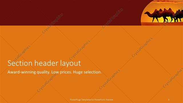 Section Header presentation slide layout