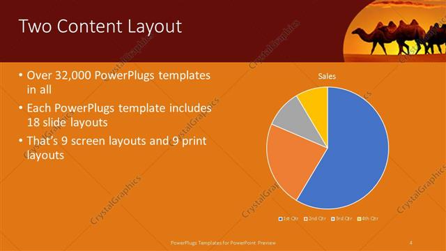 Two Content presentation slide layout