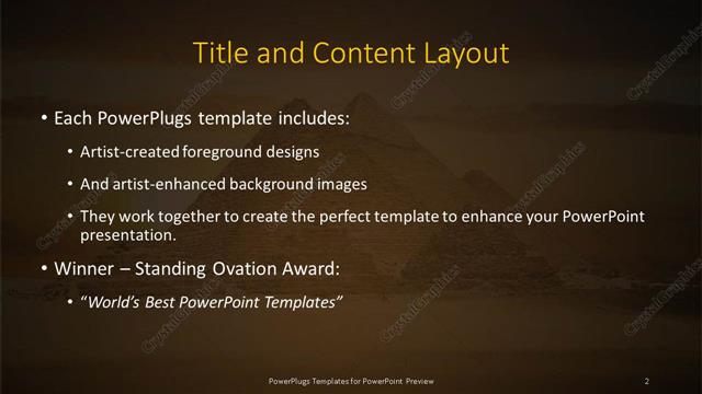 Title and Content presentation slide layout