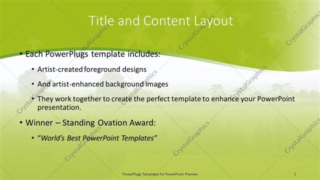 Title and Content presentation slide layout
