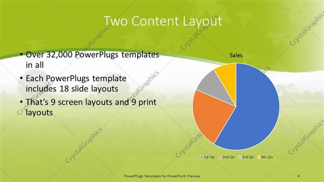 Two Content presentation slide layout