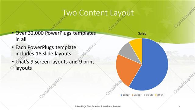 Two Content presentation slide layout