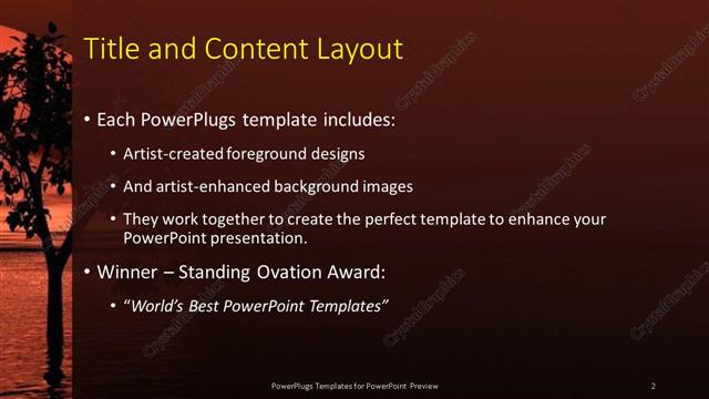 Title and Content presentation slide layout