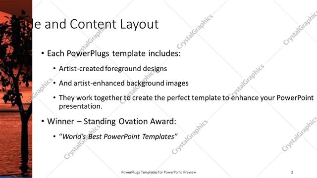 Title and Content presentation slide layout